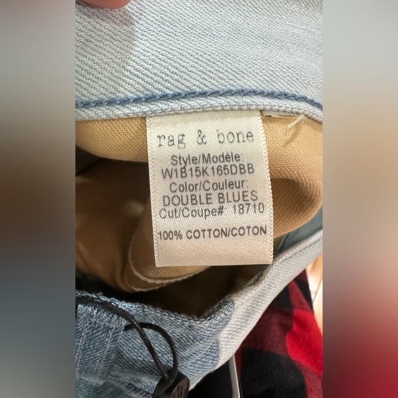 NWT Rag & Bone Two Tone Double Blue Denim Jean Moss Skirt 26 - Picture 15 of 15
